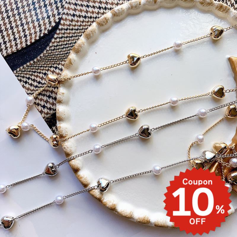 アクセサリー マスクチェーン ネックレス ストラップ レディース 韓国 お洒落 かわいい 紛失防止 デイリー ハート ゴールド シルバー 大人 上品