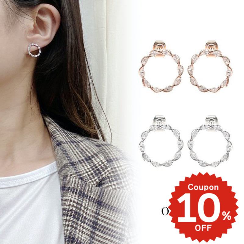 乐天商城 - リースビジューピアス ピアス キラキラ 結婚式 デイリー 小さめ アクセサリー レディース シンプル おしゃれ onlyou オンリーユー