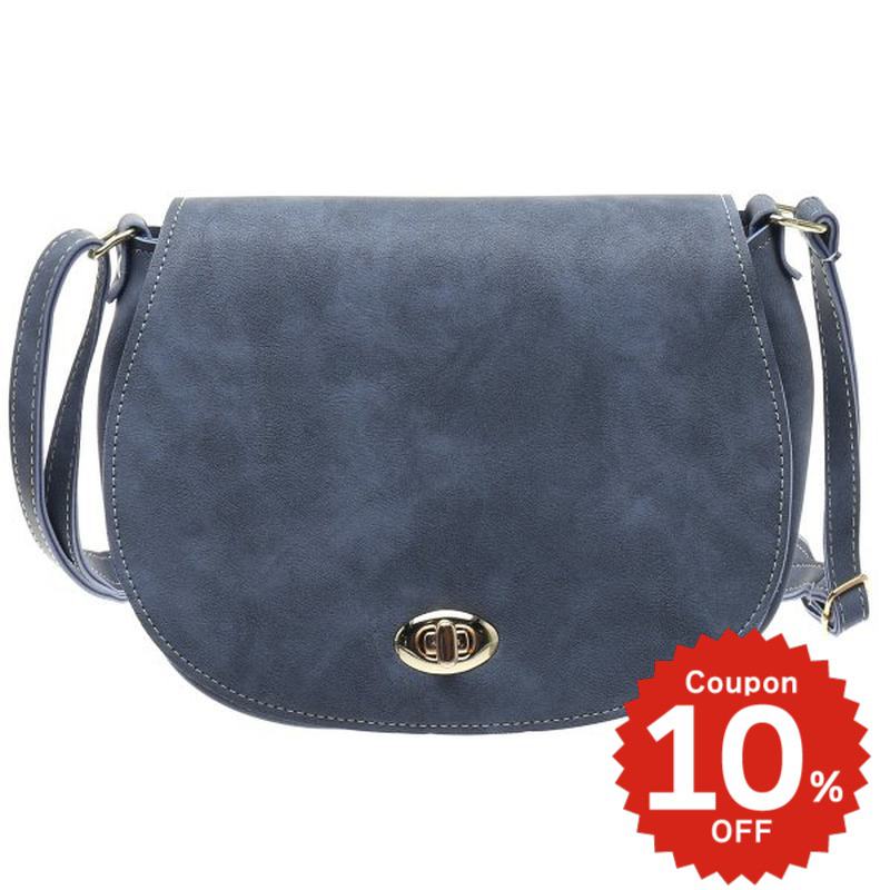 乐天商城 - ショルダーバッグ レディース 斜めがけ ブランド フェイクレザーラウンドミニ ネイビー ハンドバッグ bag onlyou オンリーユー