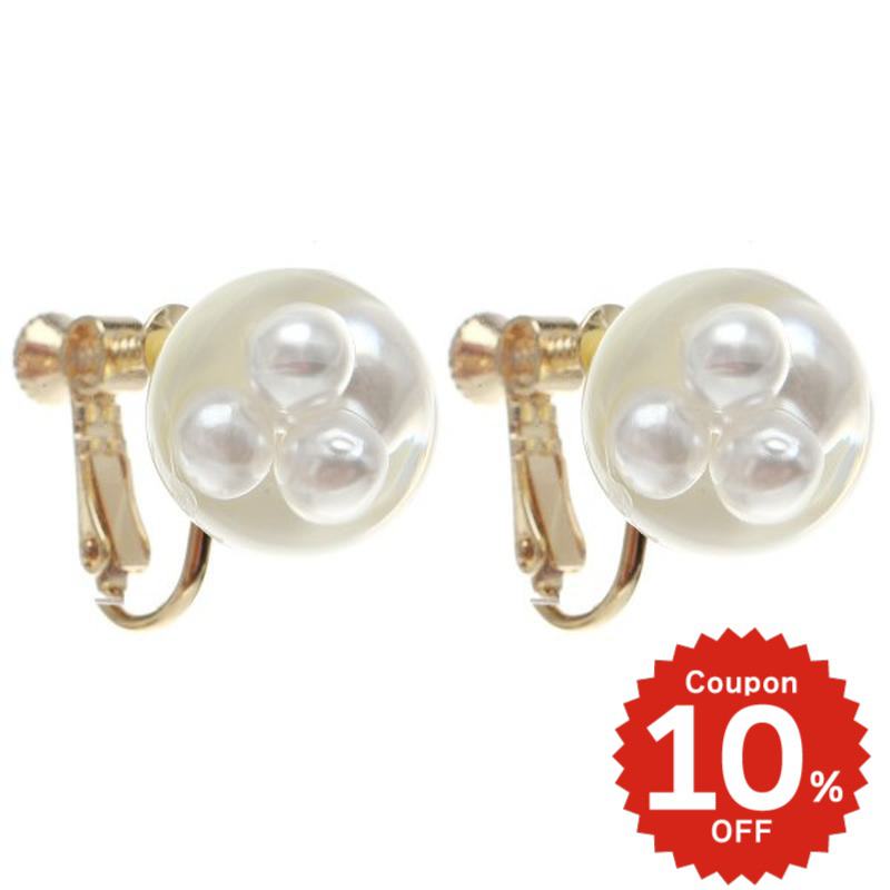 パールカラフルクリア イヤリング グレー onlyou オンリーユー