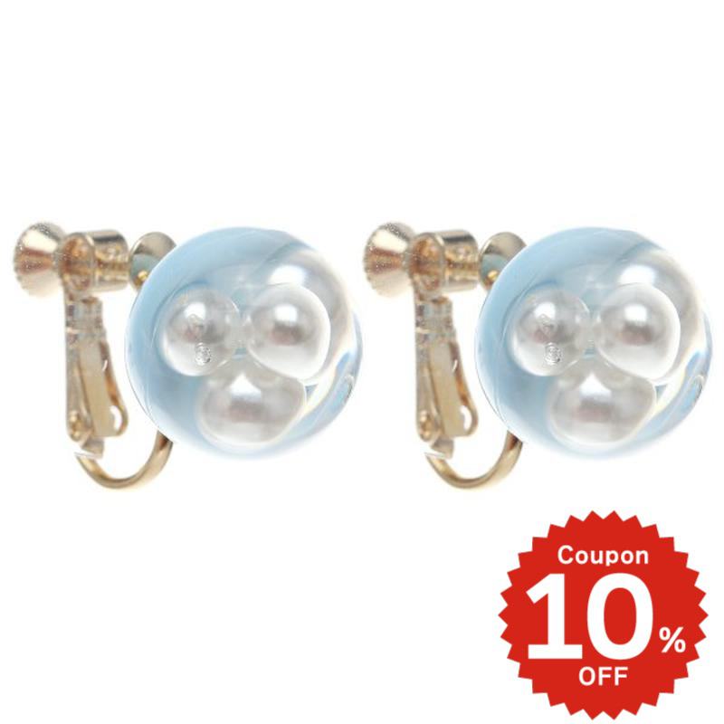 パールカラフルクリア イヤリング グレー onlyou オンリーユー