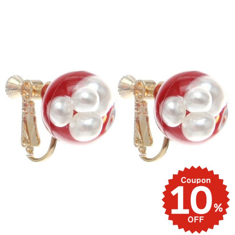 パールカラフルクリア イヤリング グレー onlyou オンリーユー