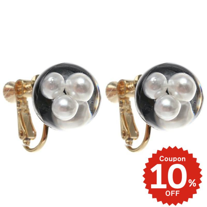 パールカラフルクリア イヤリング グレー onlyou オンリーユー