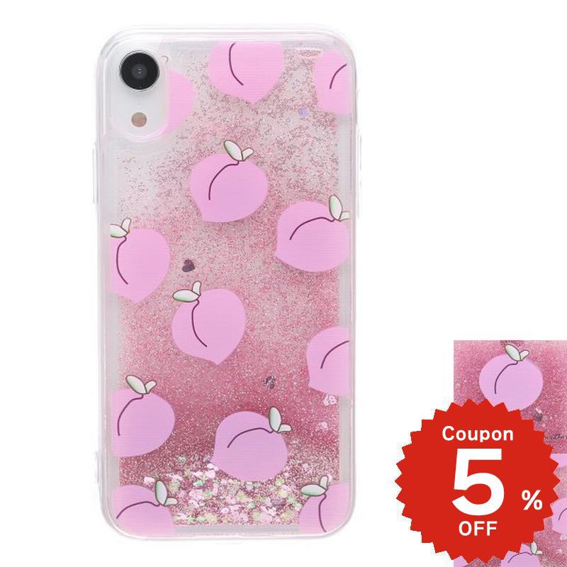 乐天商城 - iphonese ケース かわいい 韓国 第2世代 第3世代 iPhonexrケース iphoneXs ケース iphonexsmax かわいい 大人かわいい おしゃれ ピーチ 桃 ピンク グリッター ラメ 透明 シンプル 面白い クリア