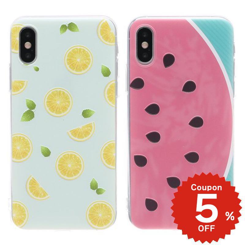 iphonese ケース かわいい 韓国 第2世代 第3世代 iPhonexrケース iphoneXs ケース iphonexsmax かわいい 大人かわいい おしゃれ クリア フルーツ 果物 レモン スイカ 夏