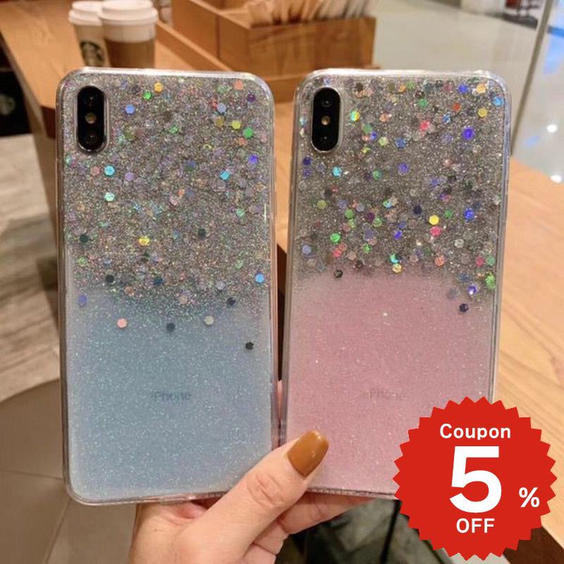 乐天商城 - iphonese ケース かわいい 韓国 第2世代 第3世代 iPhonexrケース iphoneXs ケース iphonexsmax かわいい 大人かわいい おしゃれ キラキラ ラメ グラデーション シンプル 透明 クリア
