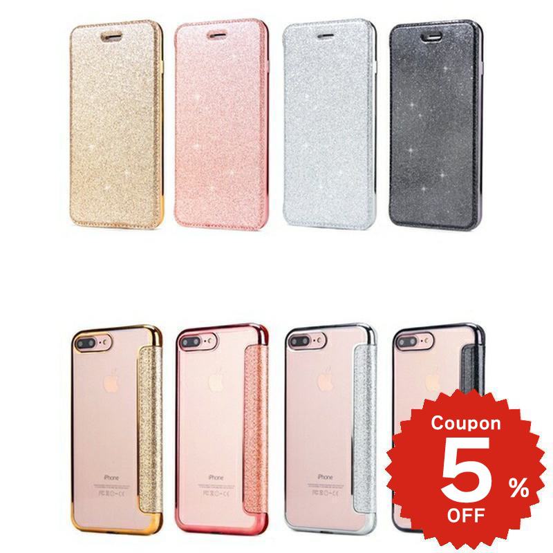 乐天商城 - iphonese ケース 手帳型 かわいい キラキラ iphonese ケース iphone11 アイフォンseケース スマホケース かわいい おしゃれ 第3世代 第2世代 TPU 合成皮革 キラキラグリッター