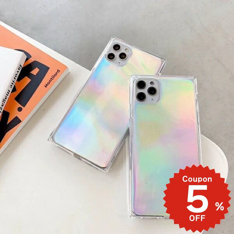 樂天商城 - iphone13 ケース 韓国 かわいい iphone12 mini ケース pro iphone11 アイフォン iPhone ケース iphone13 ケース iphonese ケース TPU オーロラ スクエア クリア 透明