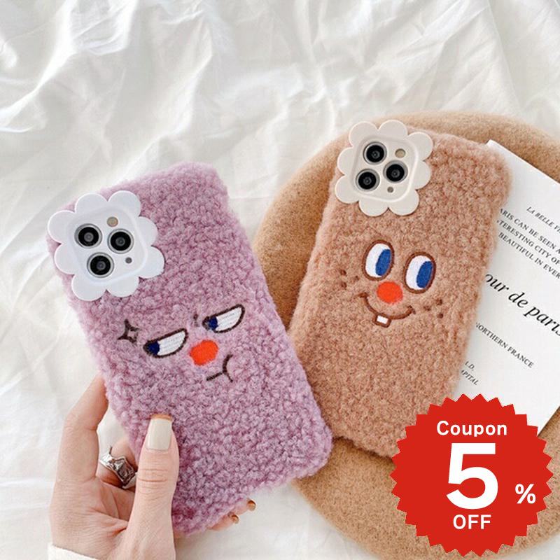 Rakuten - iphone11 ケース 韓国 iphone11proケース iPhone ケース pro max iphonese ケース iphonexr ケース iphonexs ケース かわいい 大人かわいい おしゃれ カバー TPU おもしろ顔モコモコ ファー 秋冬