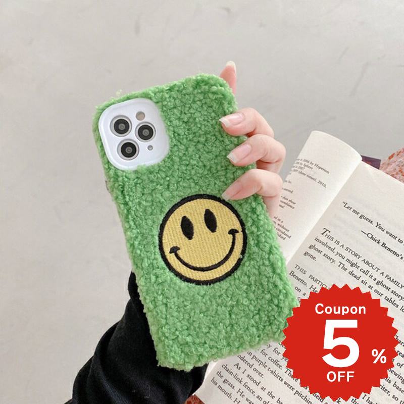 Rakuten - iphonese ケース かわいい 韓国 iphone12 ケース iphone11 ケース iphone xr ケース mini pro max iphone11 アイフォン iPhone ケース iphonexrケース iphone se ケース 大人 女子 もこもこスマイル ファー 個性的 可愛い お洒落