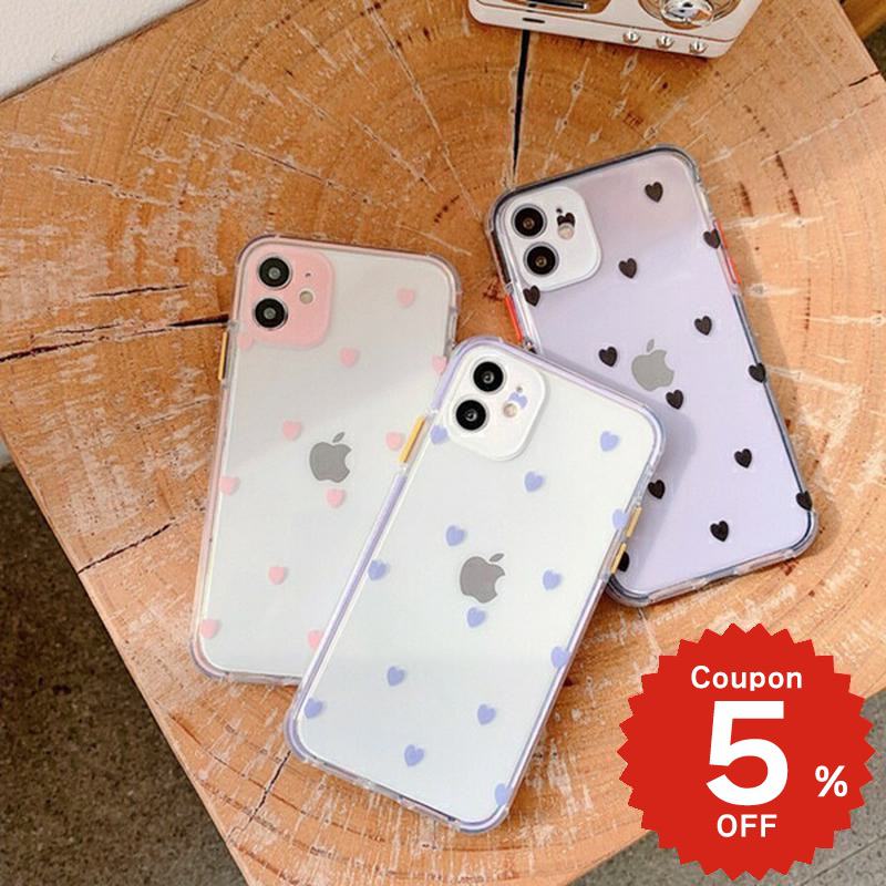 乐天商城 - iphone12 ケース 大人かわいい mini pro max iphone11 アイフォン iPhone ケース iphonexrケース iphone se 韓国 大人 女子 ミニハートクリア シンプル ペア