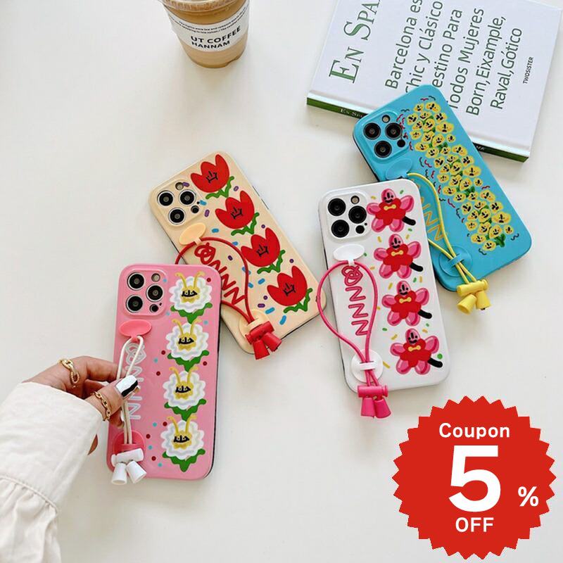 Rakuten - iphone12 ケース 大人かわいい mini pro max iphone11 アイフォン iPhone ケース iphonexrケース iphone se 韓国 大人 女子 TPU 花 総柄 おもしろ チャーム グリップ