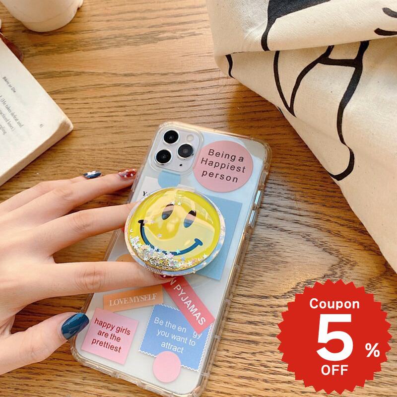 乐天商城 - iphone11 ケース 韓国 iphone11proケース iPhone ケース pro max iphonese ケース iphonexr ケース iphonexs ケース 大人かわいい 大人 女子 TPU スマイル フラワー ニコ グリップ リング クリア レディース