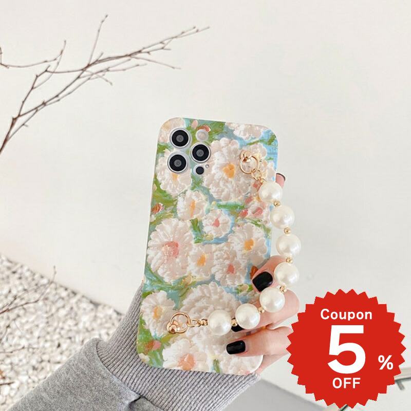 樂天商城 - iphone12 ケース 大人かわいい mini pro max iphone11 アイフォン iPhone ケース iphonexrケース iphone se 韓国 大人 女子 パール フラワー 花 シンプル お揃い レディース
