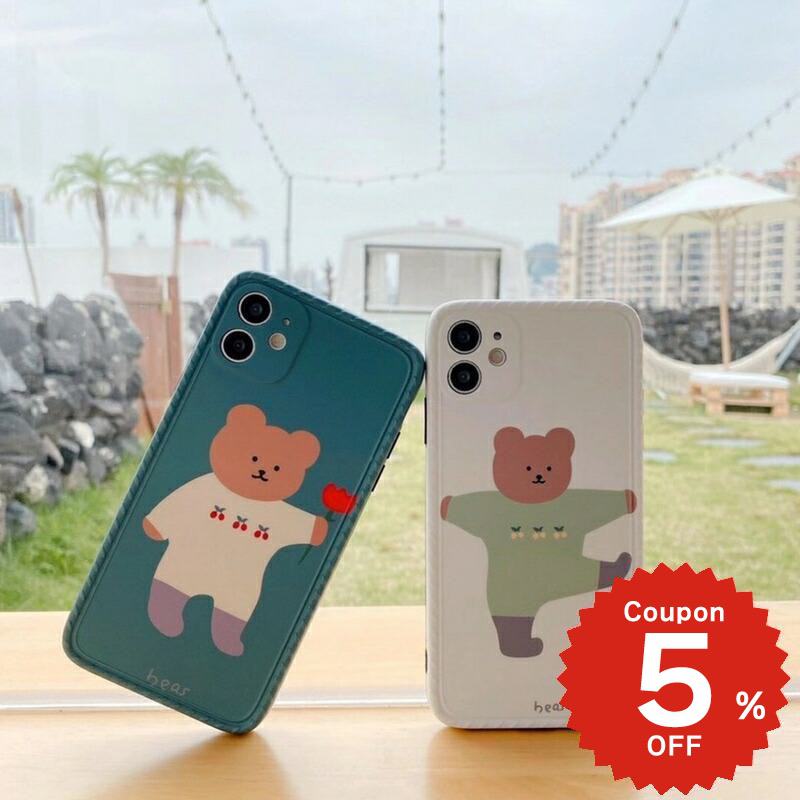 iphone12 ケース 大人かわいい mini pro max iphone11 アイフォン iPhone ケース iphonexrケース iphone se 韓国 大人 女子 TPU くま クマ キャラクター デザイン
