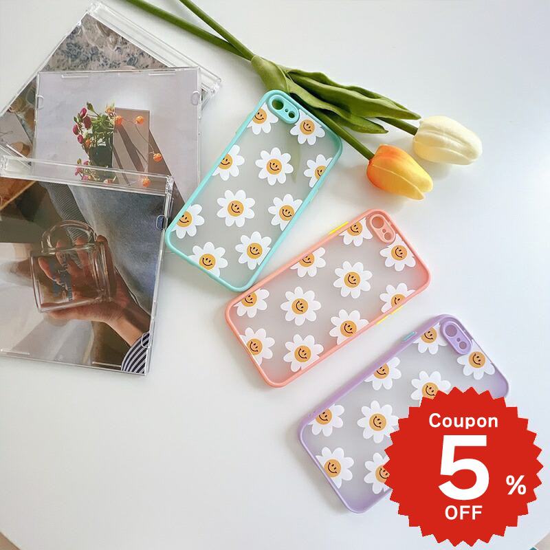 iphone12 ケース かわいい 韓国 iphone11 ケース mini pro max iphone11 アイフォン iPhone se ケース iphoneseケース iphone se 韓国 大人 女子 PC スマイル フラワー ニコ 総柄 クリア