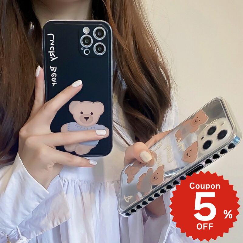 樂天商城 - iphone12 ケース mini pro max iphone11 アイフォン iPhone ケース iphonexrケース iphone se 韓国 くま ベアー レディース お揃い