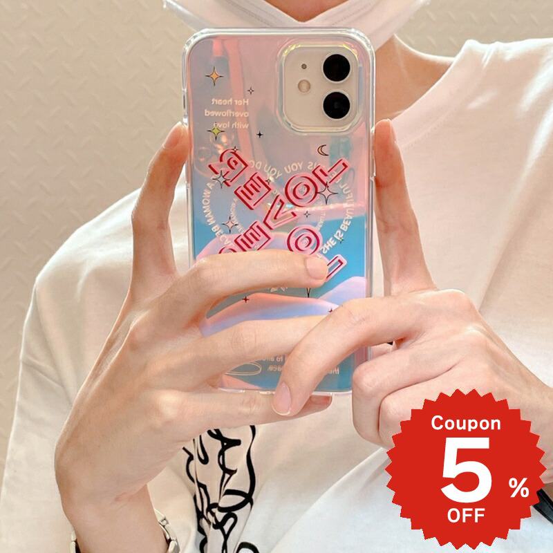 乐天商城 - iphone12 ケース 大人かわいい mini pro max iphone11 アイフォン iPhone ケース iphonexrケース iphone se 韓国 大人 女子 TPU オーロラ クリア ロゴ ハート 個性的 レディース