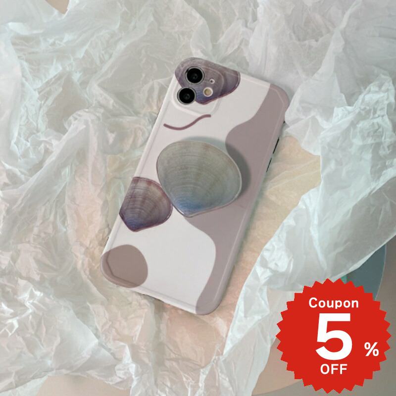 Rakuten - iphone12 ケース 大人かわいい mini pro max iphone11 アイフォン iPhone ケース iphonexrケース iphone se 韓国 大人 女子 TPU グリップ スタンド シェル 貝 ペア
