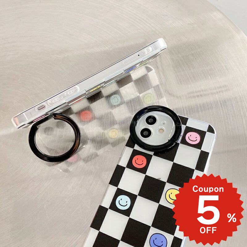 Rakuten - iphone12 ケース 大人かわいい mini pro max iphone11 アイフォン iPhone ケース iphonexrケース iphone se 韓国 大人 女子 TPU チェック スマイル レディース お揃い