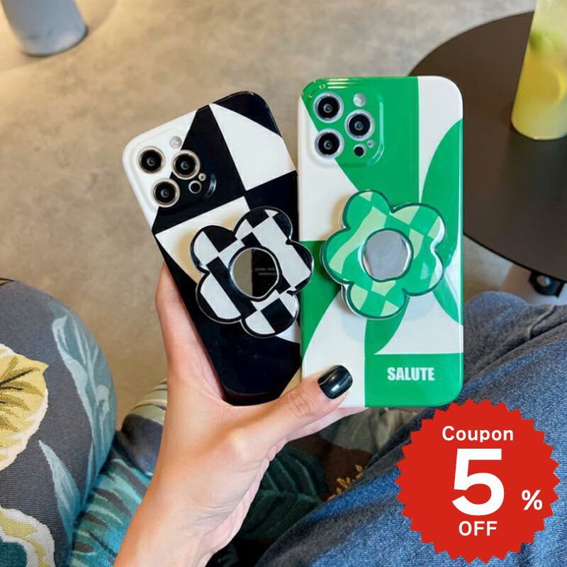 Rakuten - iphone13 ケース 韓国 かわいい iphone12 mini ケース iphone12 pro ケース iphone11 アイフォン iPhone ケース iphonese ケース TPU グリップ GRIP 花 鏡 ミラー フラワー