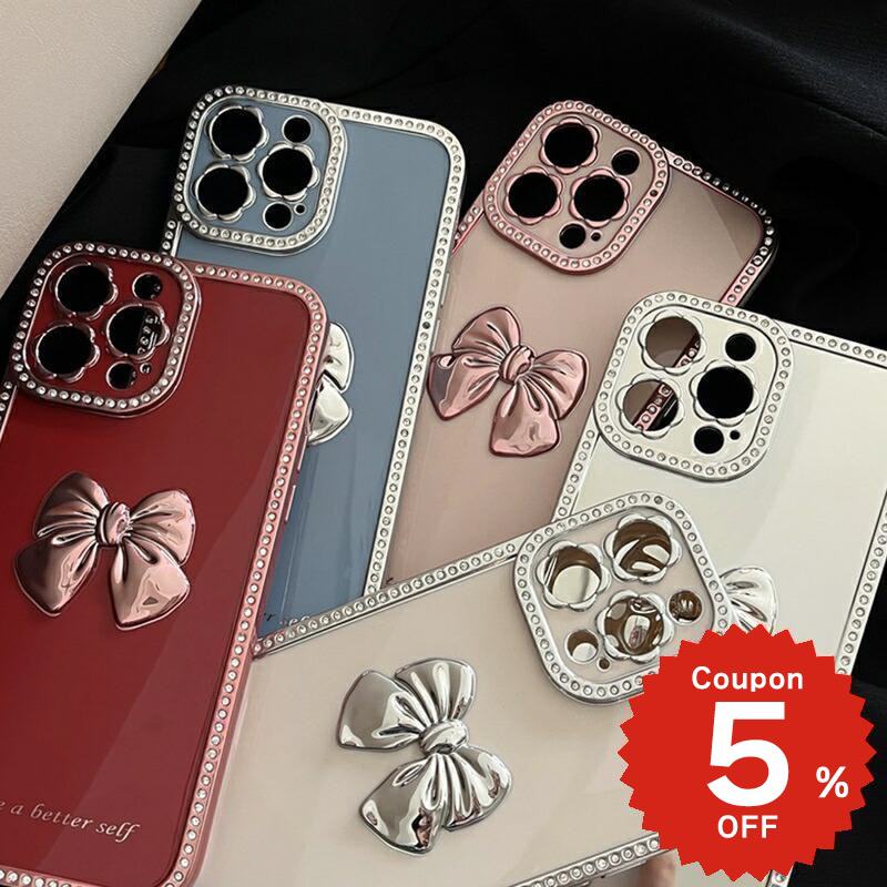 樂天商城 - iphone13 ケース 韓国 かわいい iphone12 mini ケース iphone12 pro ケース iphone11 アイフォン iPhone ケース iphonese ケース TPU メタリック りぼん リボン シンプル レディース
