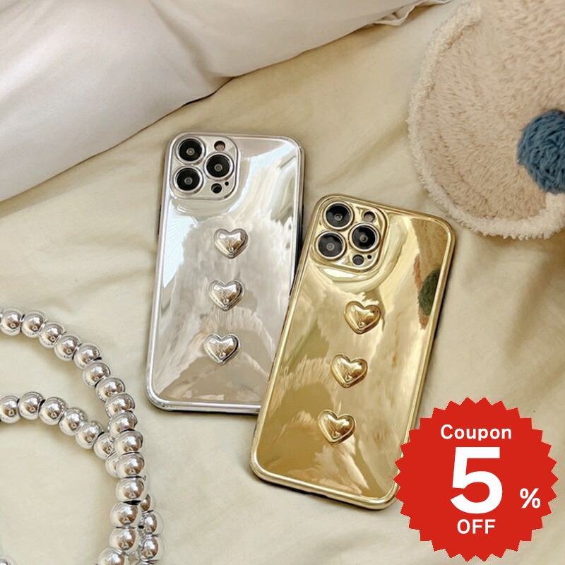 Rakuten - iphone13 ケース 韓国 かわいい iphone12 mini ケース iphone12 pro ケース iphone11 アイフォン iPhone ケース iphonese ケース TPU シルバー ゴールド メタリック ハート レディース ペア