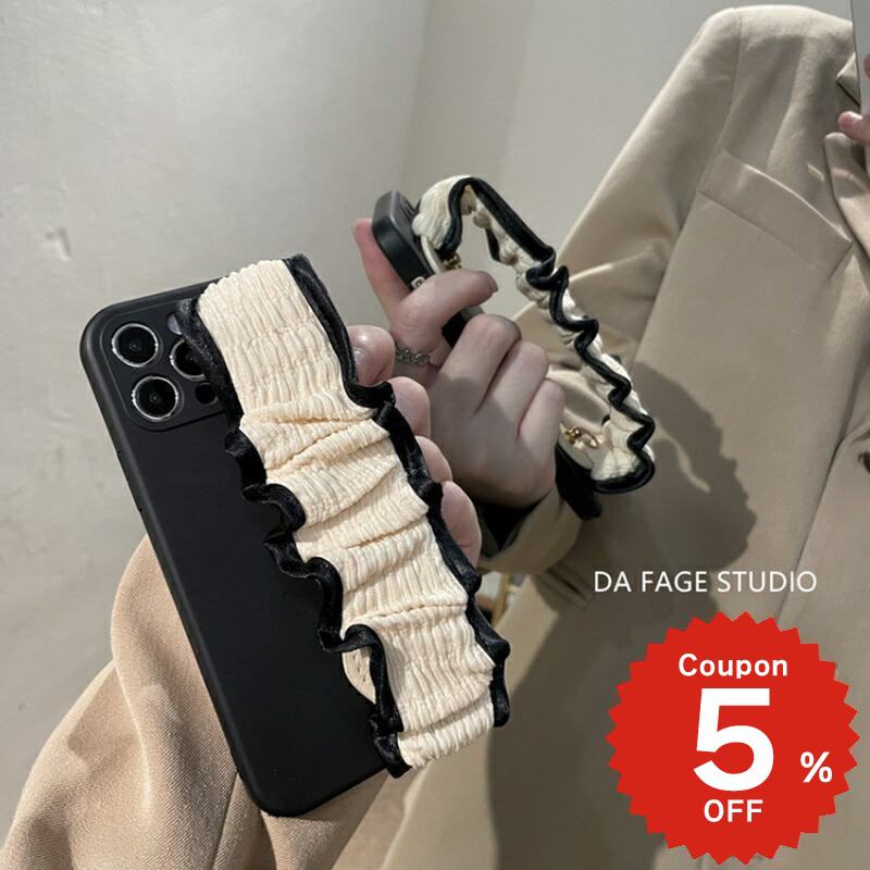 乐天商城 - iphone13 ケース 韓国 かわいい iphone12 mini ケース iphone12 pro ケース iphone11 アイフォン iPhone ケース iphonese ケース TPU フリル バンド シンプル 大人 レディース 個性的
