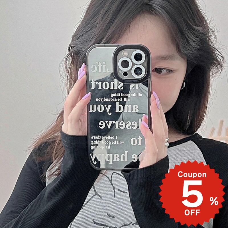Rakuten - iphone13 ケース 韓国 かわいい iphone12 mini ケース iphone12 pro ケース iphone11 アイフォン iPhone ケース iphonese ケース TPU ミラー 鏡 ロゴ シンプル かわいい レディース