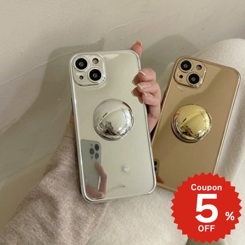 樂天商城 - iphone13 ケース 韓国 かわいい iphone12 mini ケース iphone12 pro ケース iphone11 アイフォン iPhone ケース iphonese ケース TPU グリップ スタンド ミラー 鏡 ペア