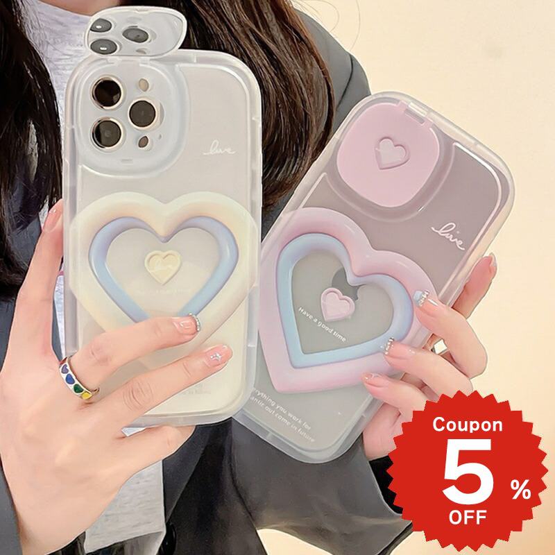 乐天商城 - iphone13 ケース 韓国 かわいい iphone12 mini ケース iphone12 pro ケース iphone11 アイフォン iPhone ケース iphonese ケース TPU カメラカバー スタンド ハート パステル ペア
