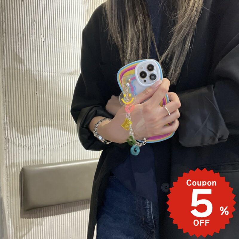 樂天商城 - iphone13 ケース 韓国 かわいい iphone12 mini ケース iphone12 pro ケース iphone11 アイフォン iPhone ケース iphonese ケース TPU バンド ストラップ チャーム クリア レディース