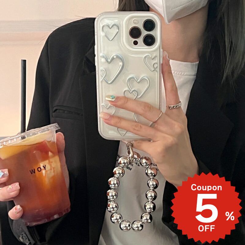 樂天商城 - iphone13 ケース 韓国 かわいい iphone12 mini ケース iphone12 pro ケース iphone11 アイフォン iPhone ケース iphonese ケース TPU ストラップ リング チャーム ハート ペア