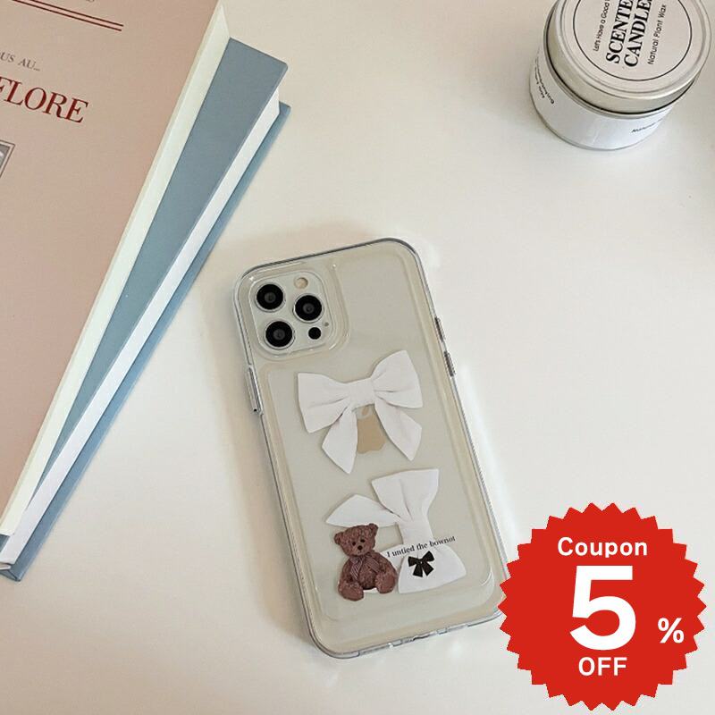 樂天商城 - iphone14 ケース 韓国 かわいい iphone13 ケース iphone14pro iphone13 pro iphone12 mini ケース iphone11 アイフォン iPhone ケース iphonese ケース かわいい おしゃれ TPU クリア 透明 リボン くま ベアー シンプル レディース