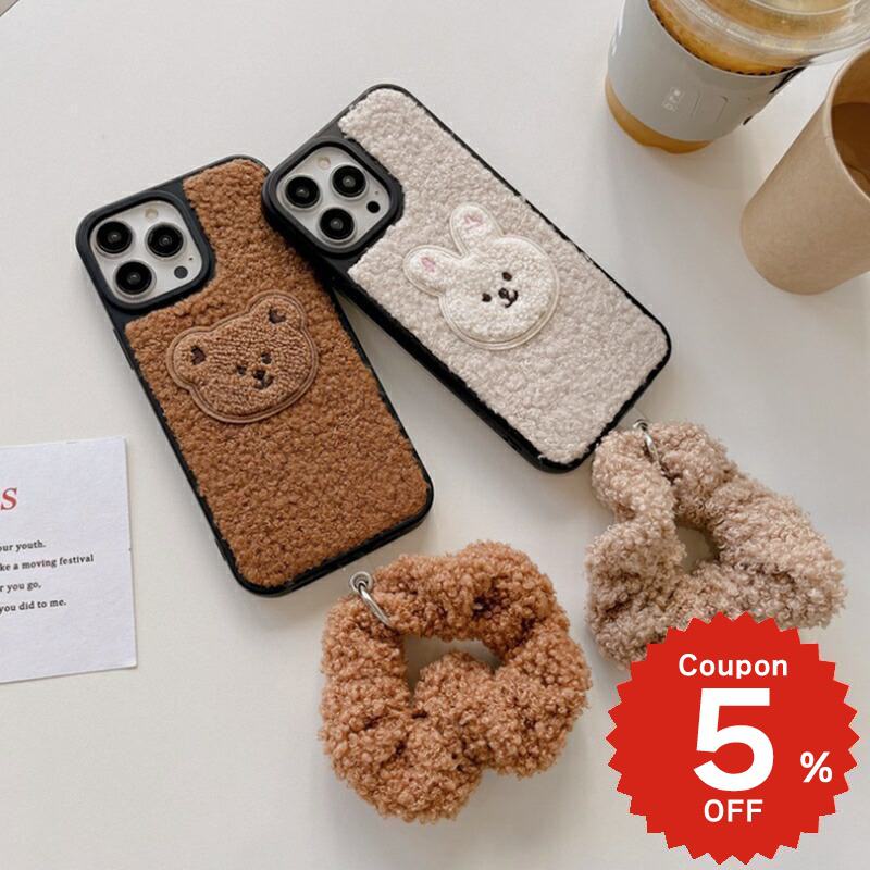 乐天商城 - iphone14 ケース 韓国 かわいい iphone13 ケース iphone14pro iphone13 pro iphone12 mini ケース iphone11 アイフォン iPhone ケース iphonese ケース かわいい おしゃれ TPU シュシュ リング もこもこ アニマル レディース