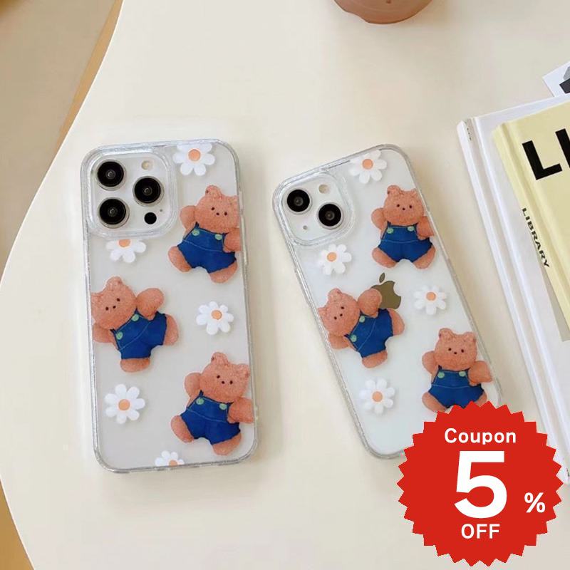 樂天商城 - iphone14 ケース 韓国 かわいい 花 iphone13 ケース iphone14pro iphone13 pro iphone12 mini ケース iphone11 アイフォン iPhone ケース iphonese ケース 韓国 おしゃれ アクリル くま ベアー クリア 透明 おしゃれ かわいい レディース