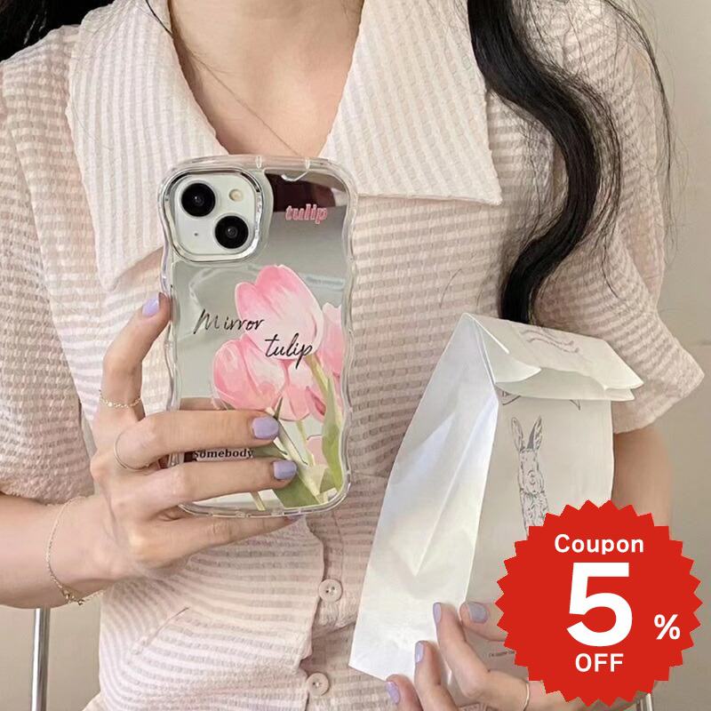 Rakuten - iphone14 ケース 韓国 かわいい 花 iphone13 ケース iphone14pro iphone13 pro iphone12 mini ケース iphone11 アイフォン iPhone ケース iphonese ケース 韓国 かわいい おしゃれ TPU ミラー 鏡 チューリップ ウェーブ レディース 大人 女子