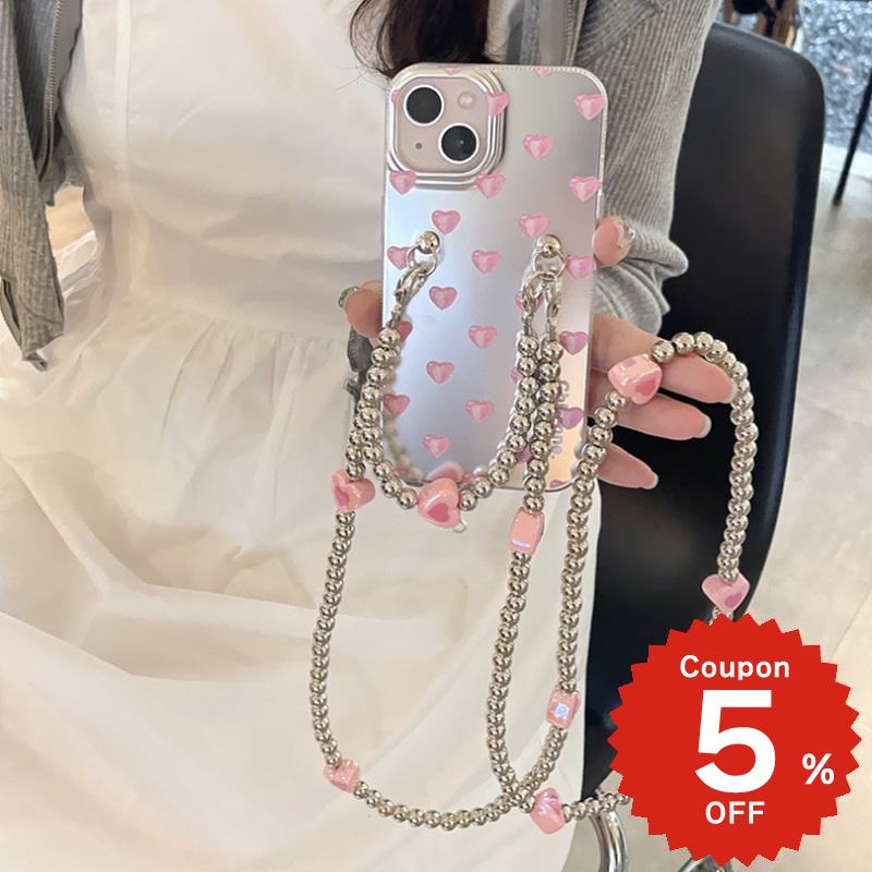 乐天商城 - iphone14 ケース 韓国 かわいい 花 ショルダー チェーン iphone13 ケース iphone14pro iphone13 pro iphone12 mini ケース iphone11 アイフォン iPhone ケース iphonese ケース 韓国 かわいい おしゃれ アクリル ストラップ ハート 大人 女子