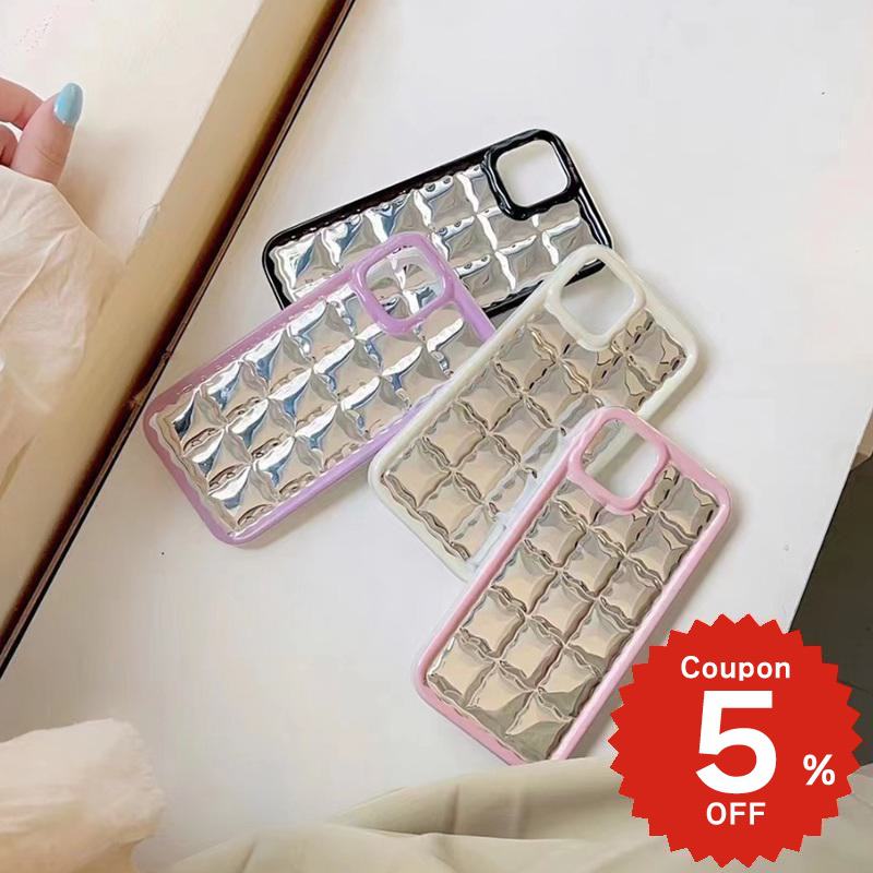 Rakuten - iphone14 ケース 韓国 かわいい iphone13 ケース iphone14pro iphone13 pro iphone12 mini ケース iphone11 アイフォン iPhone ケース iphonese ケース かわいい おしゃれ TPU 凹凸 ミラー 鏡 シンプル レディース 大人 女子 ペア