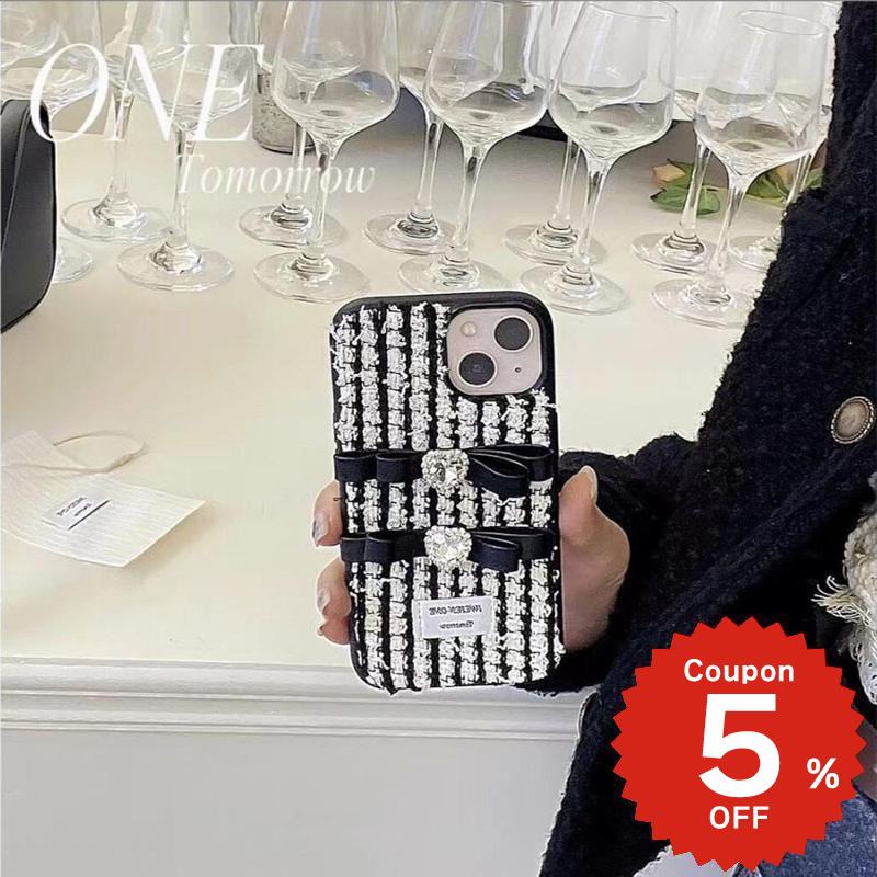Rakuten - iphone15 ケース かわいい 韓国 iphone14 ケース iPhone13 ケース iPhonese ケース iPhone ケース iphone12 ケース おしゃれ TPU ツイード リボン りぼん ガーリー レディース 大人 女子