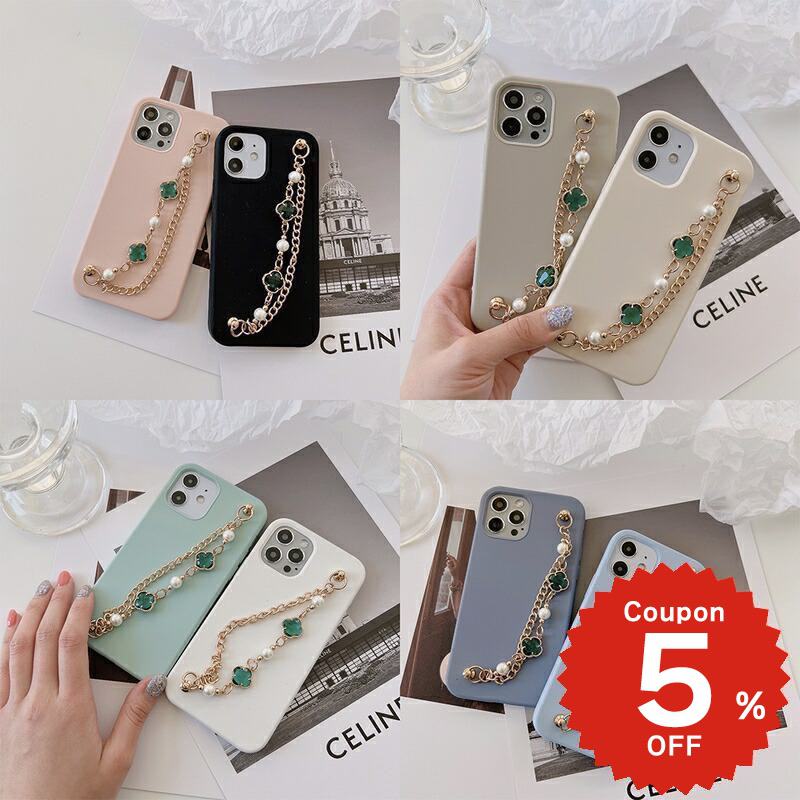 樂天商城 - iphone17 ケース かわいい 韓国 シリコン チェーン iphone16 pro ケース iphone15 ケース iphone14 ケース iPhone13 ケース iPhonese ケース iPhone ケース iphone12 ケース おしゃれ クローバー 四葉 グリーン 落下防止 レディース お揃い