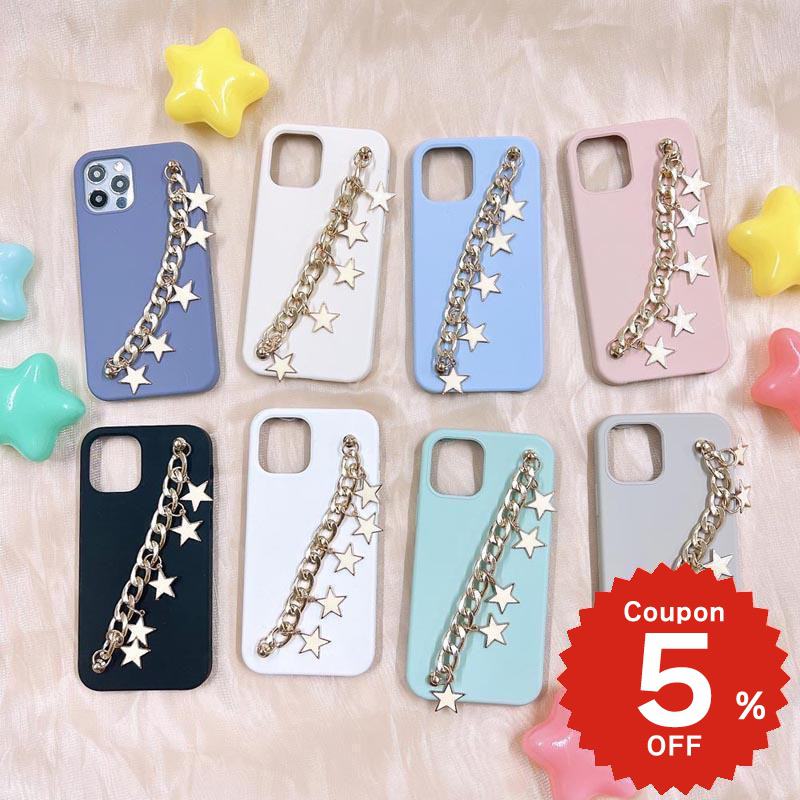 Rakuten - iphone17 ケース かわいい 韓国 シリコン チェーン iphone16 pro ケース iphone15 ケース iphone14 ケース iPhone13 ケース iPhonese ケース iPhone ケース iphone12 ケース おしゃれ スター 星 ホワイト レディース