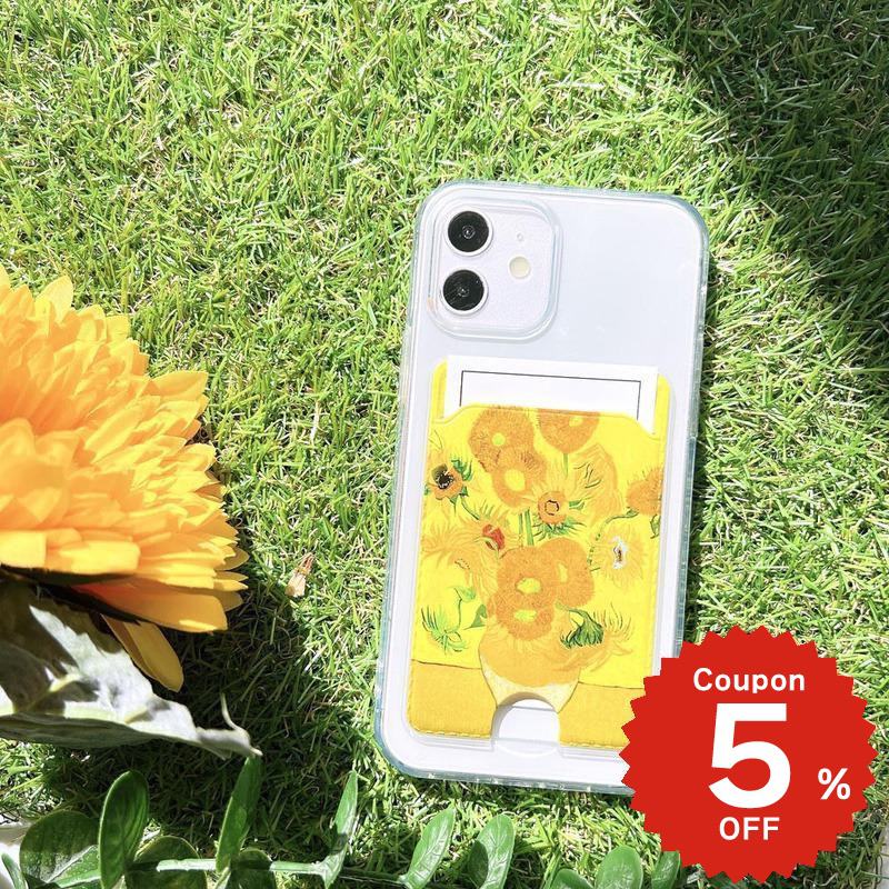 Rakuten - iphone15 ケース かわいい 韓国 カード iphone14 ケース iPhone13 ケース iPhonese ケース iPhone ケース iphone12 ケース おしゃれ TPU クリア 透明 IC カード収納 絵画 名画 ゴッホ ひまわり