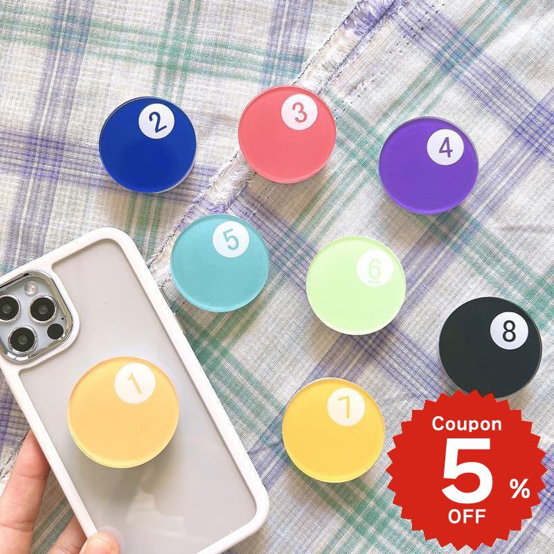 スマホリング スマホグリップ マグネット MagSafe 韓国 可愛い カード収納 おしゃれ グリップトック スマホスタンド マグセーフ スマホホルダー シンプル ビリヤード 数字 番号 メンズ レディース カラフル