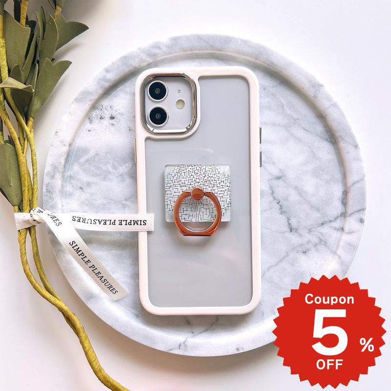 スマホリング おしゃれ 韓国 バンカーリング 携帯リング スマホグリップ グリップトック スマホスタンド スマホケース スマホアクセサリー カスタム 絵画 アート イラスト モンドリアン Composition10in black and white