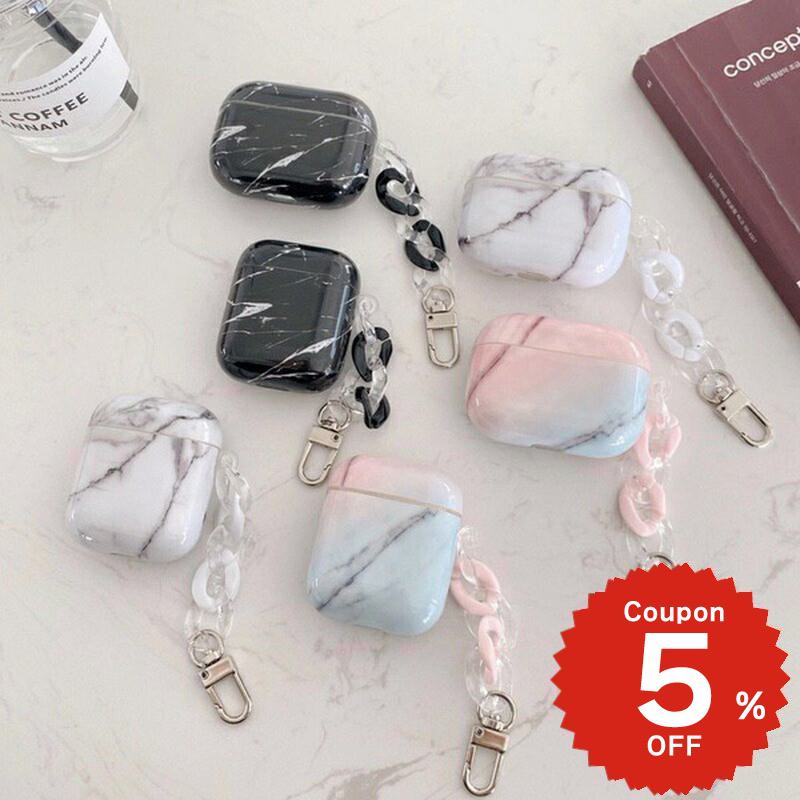 Rakuten - airpods ケース 韓国 airpods proケース おしゃれ 第2世代 ケース カバー ハード airpods 2 3 第3世代 第1世代 第2世代対応 大理石柄 チャーム