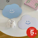 マウスパッド 可愛い 韓国 滑り止め 音吸収 雑貨 小物 マット シンプル おしゃれ かわいい レディース 衝撃吸収 音防止 雲 くも クラウドデザインマウスパ...