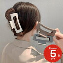 バンスクリップ ヘアアクセサリー 韓国 小さめ マット スクエア くり抜き シンプル ハーフ ヘアクリップ ヘアピン レディース 女性 髪留め 簡単 挟む おしゃれ