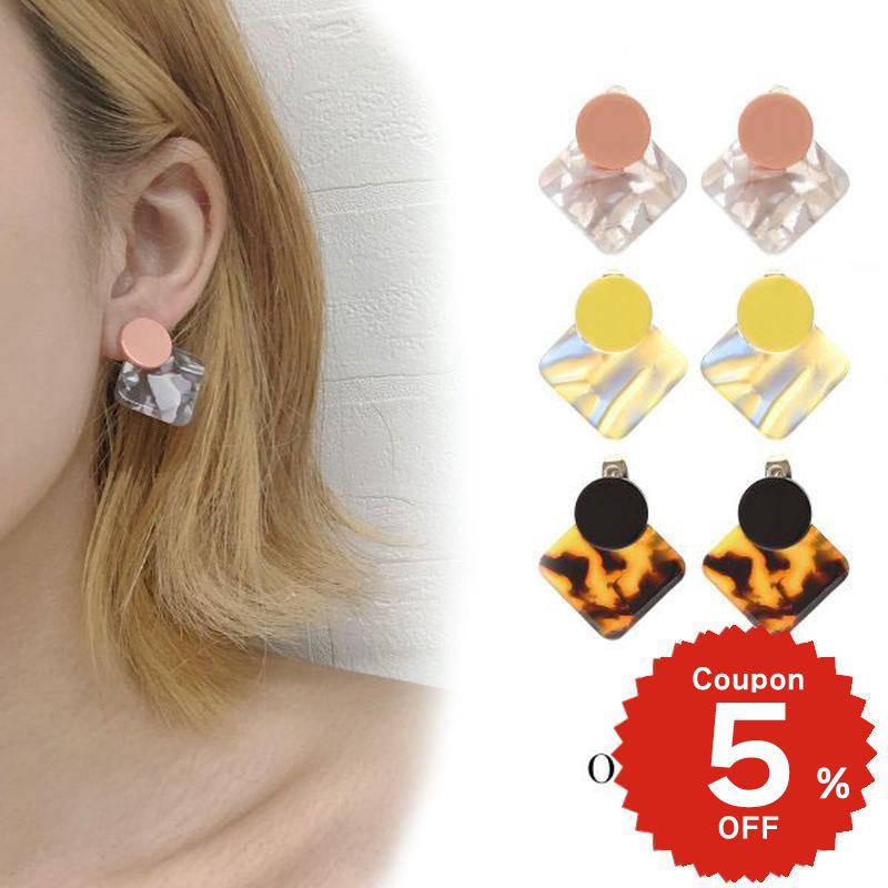 樂天商城 - アセチサークルスクエアピアス ピアス アクセサリー レディース シンプル かわいい アセチ おしゃれ onlyou オンリーユー