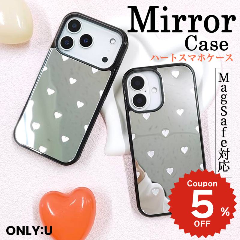 Rakuten - iPhone17e ケース かわいい magsafe対応 iphone17 ケース iphone16e ケース iphone16 ケース iPhone17 Air Pro max ケース iphone16pro iPhone15 iPhone14 iphone13 iphone12 iphone11 ケース galaxy s25 韓国 ミラー 鏡 おしゃれ ハート柄 レディース 大人 女子